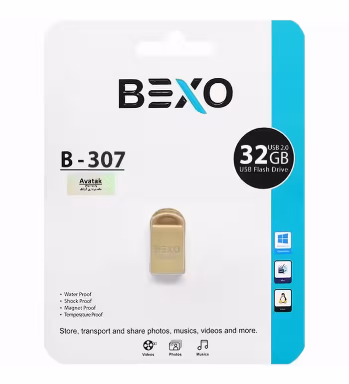 فلش مموری بکسو مدل B-307 USB 2.0 ظرفیت 32 گیگابایت