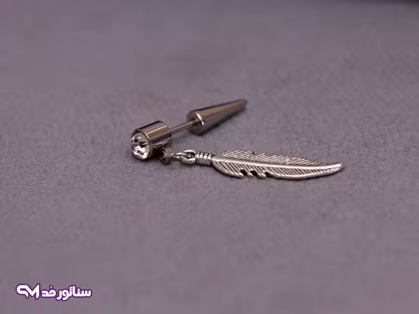 گوشواره میخی اسپرت طرح پر G5146