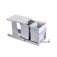 سطل زباله ریلی دو مخزنه متوسط درب باز شو (46 لیتری) – هانا/Hana