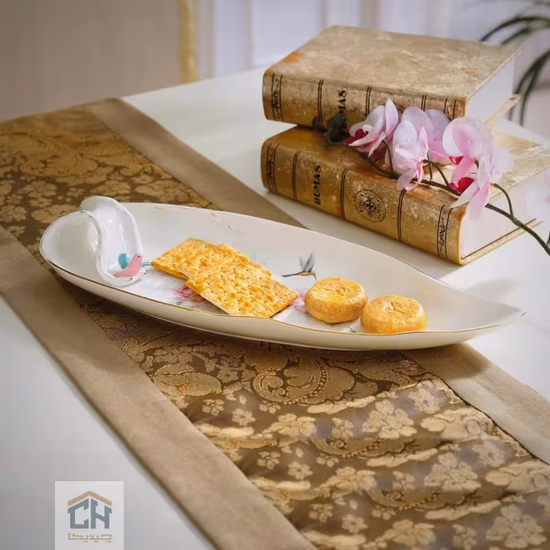 دیس سرامیکی بزرگ گلدکیش طرح Noble مدل GK696127