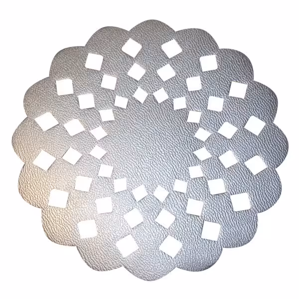 نسترو زیر لیوانی 6 عددی گرد طرح دار نقره ای