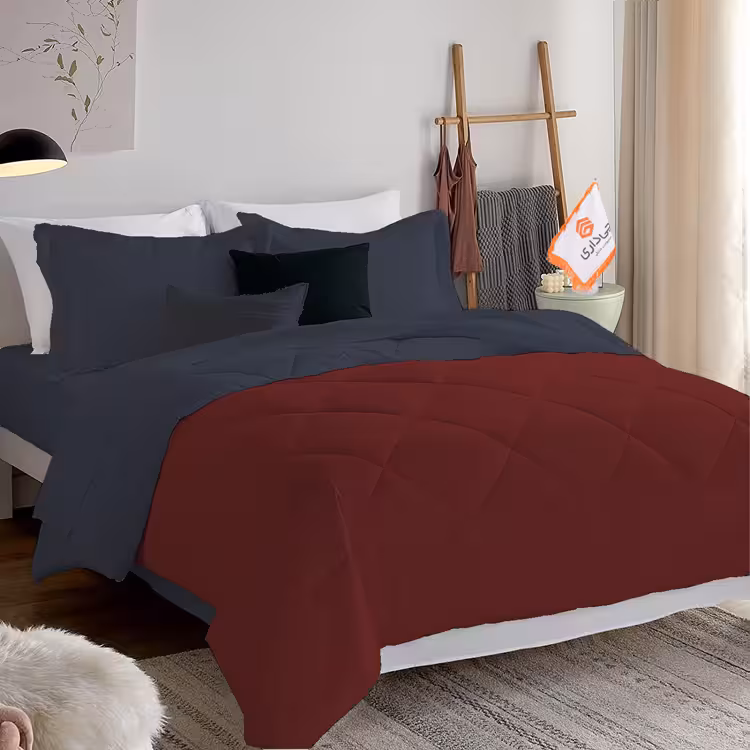 سرویس روتختی دورنگ چیداری زرشکی نوک مدادی