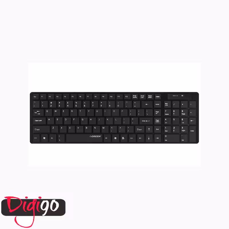کیبورد مدل GK-101W گرین با حروف فارسی | آرکا 90