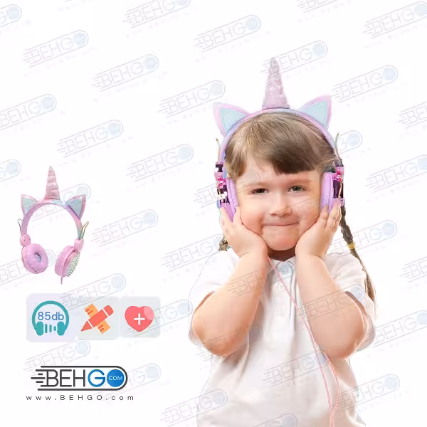 هدفون بلوتوث اسب شاخ دار مدل AH-808 هدفون طرح اسب شاخ دار  هدفون بلوتوث Headphone AH808 Unicorn Bluetooth Wireless Headset