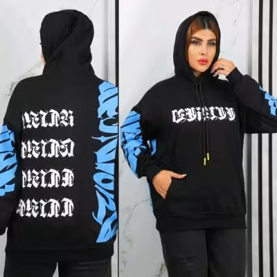 هودی زنانه کلاه دار چاپی