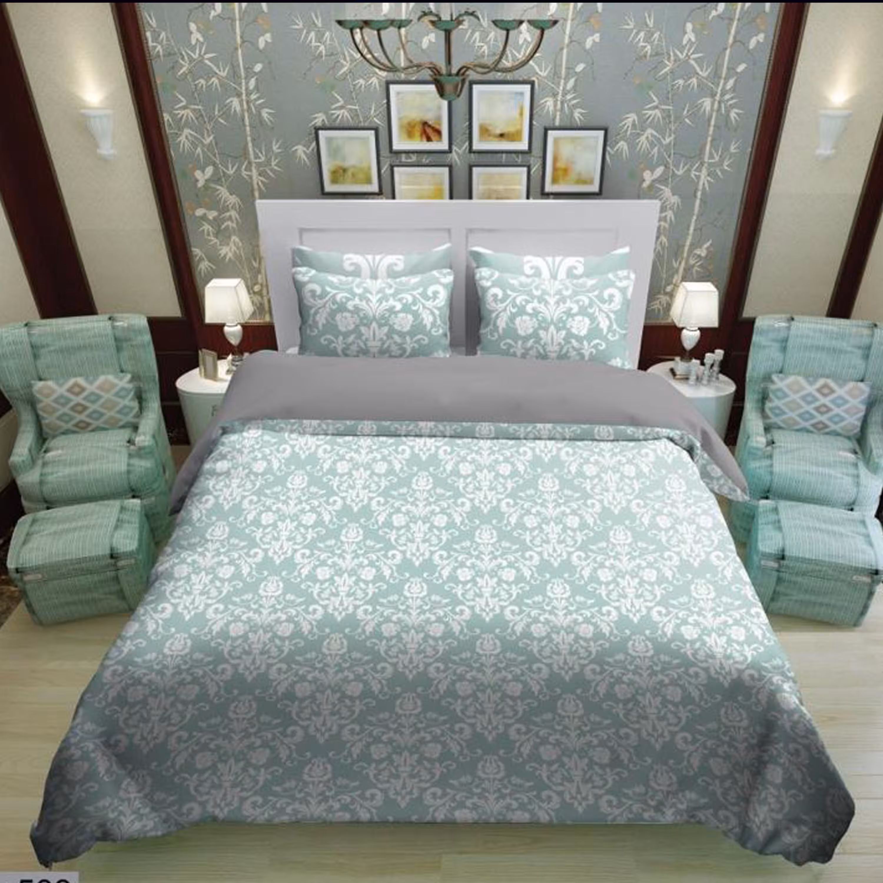 سرویس روتختی 1 نفره تنسل چاپی برندترک لند (Turk Land)  کد rs 509