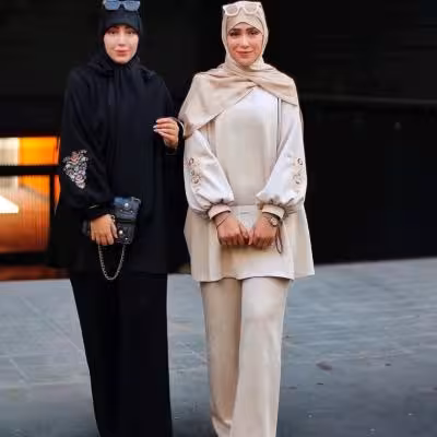 مانتو شلوار زنانه کرپ مدل گلدوزی