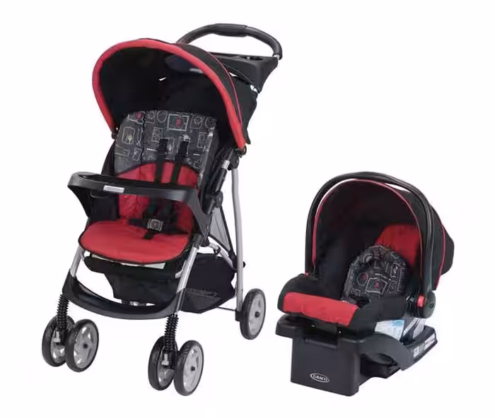کالسکه کریر گراکو امریکا با بیس صندلی ماشین و قابلیت نصب کریر بر روی  کالسکه  graco