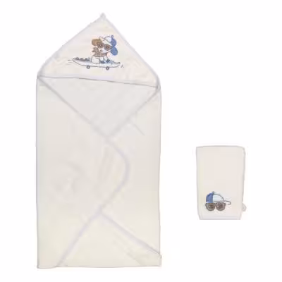 ست حوله دو تکه دورپیچ پاپو مدل Rex کد 201022