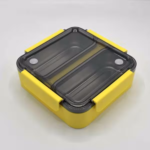 ظرف غذا ( لانچ باکس ) داخل استیل زرد KH0036