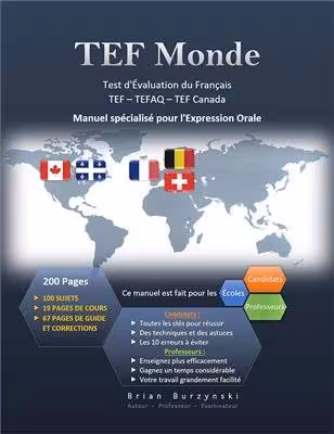 خرید کتاب TEF Monde: Test d’Évaluation de Français – Expression Orale (TEF – TEFaQ – TEF Canada)