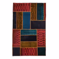 فرش دستبافت یک و نیم متری مدل چهل تکه کد 40206121