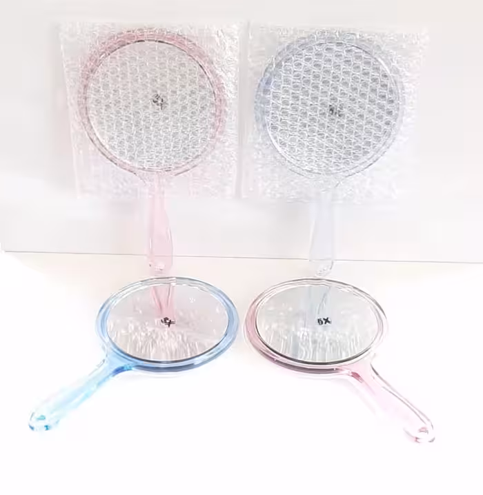 آینه آرایشی دسته دار 2 طرفه بزرگ (پست پیشتاز پس کرایه)