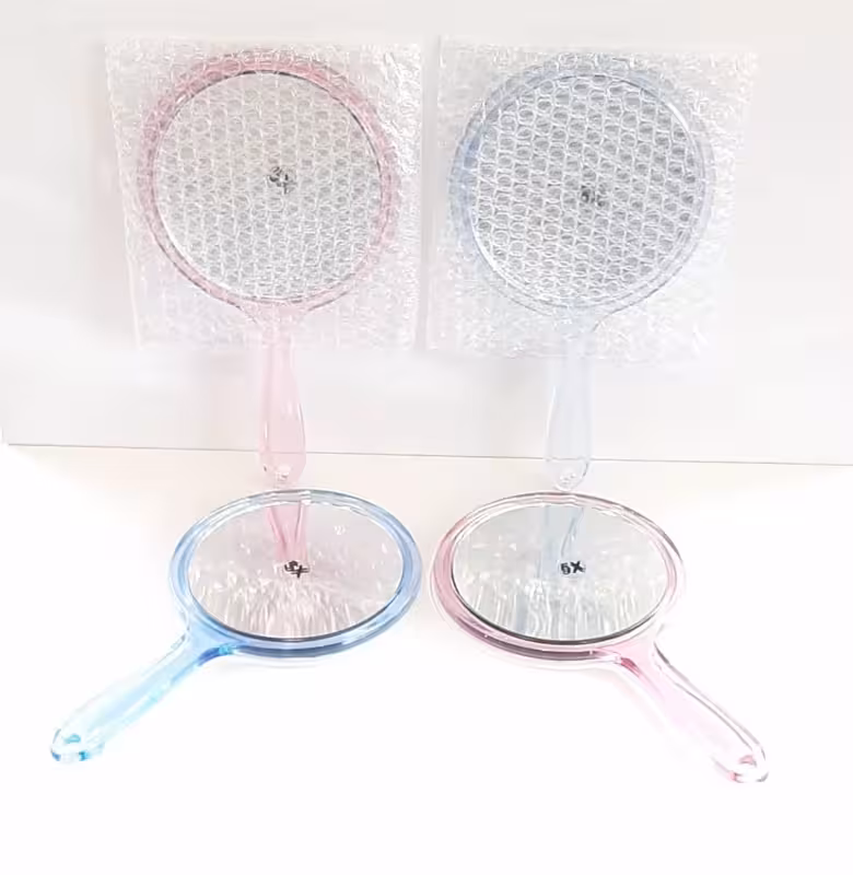 آینه آرایشی دسته دار 2 طرفه بزرگ (پست پیشتاز پس کرایه)