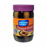 کره بادام زمینی با مربا انگور امریکن گاردن - american garden