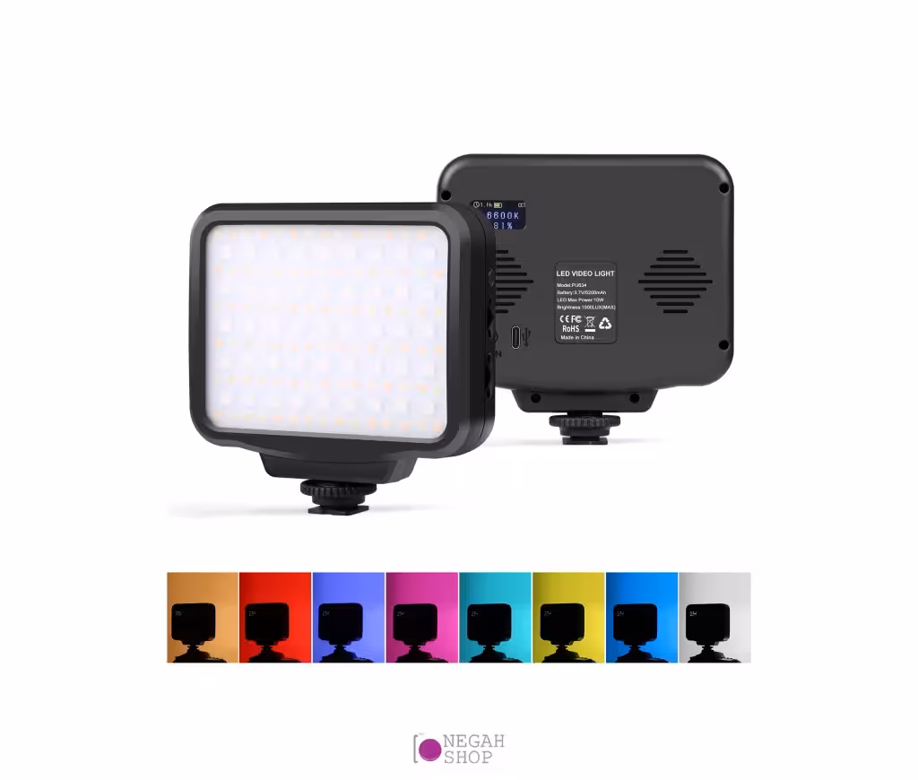نور ثابت Puluz PU634 RGB LED - تجهیزات تولید محتوا، عکاسی و ویدیو با موبایل و دوربین | نگاه شاپ