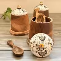 پاسماوری مخروطی چوبی مهر سایز بزرگ طرح 3