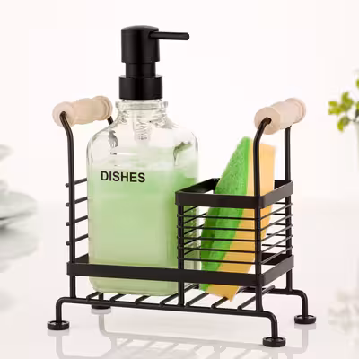 مخزن مایع دستشویی لیمون مدل دسته چوبی به همراه استند