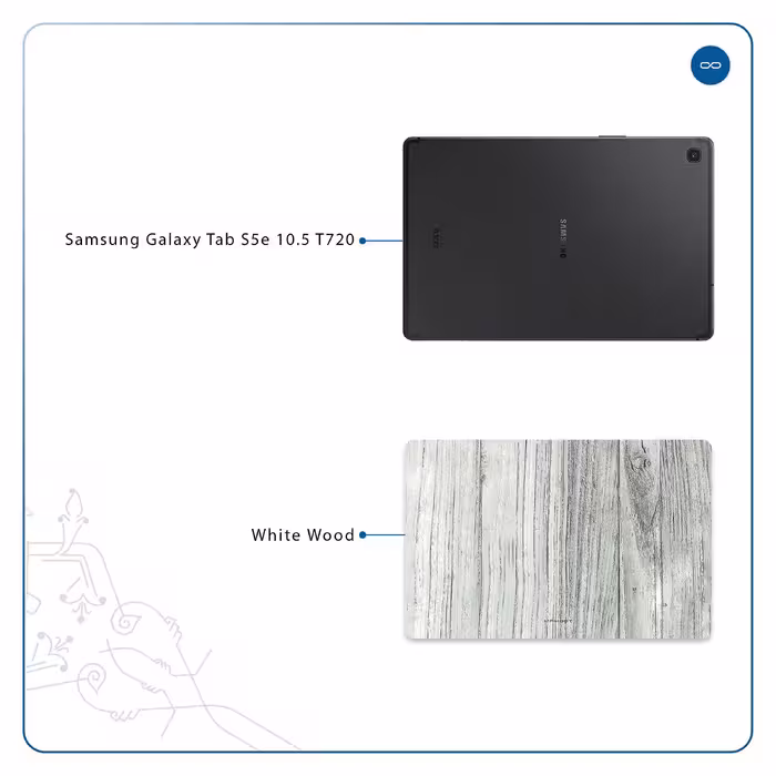 برچسب پوششی ماهوت مدل White Wood مناسب برای تبلت سامسونگ Galaxy Tab S5e 10.5 2019 T720