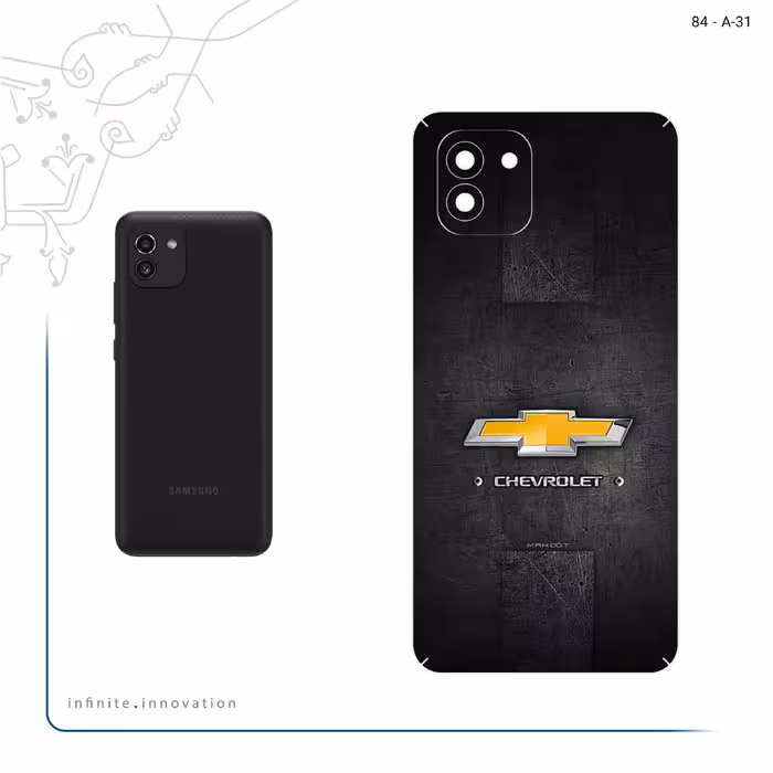برچسب پوششی ماهوت مدل CHEVROLET_Logo مناسب برای گوشی موبایل سامسونگ Galaxy A03