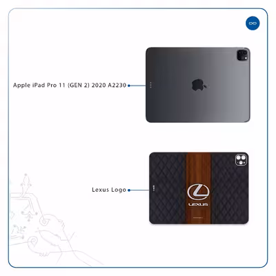 برچسب پوششی ماهوت مدل Lexus-Logo مناسب برای تبلت اپل iPad Pro 11 (GEN 2) 2020 A2230