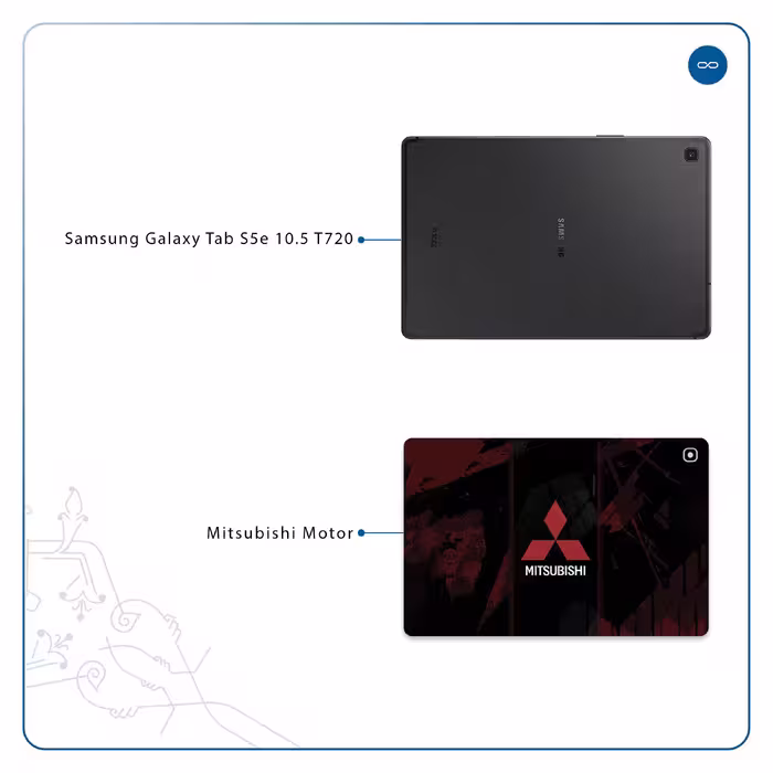 برچسب پوششی ماهوت مدل Mitsubishi Motor مناسب برای تبلت سامسونگ Galaxy Tab S5e 10.5 2019 T720