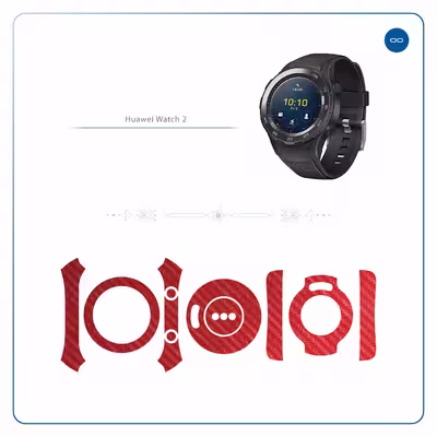 برچسب ماهوت طرح Red-Fiber مناسب برای ساعت هوشمند هوآوی Watch 2