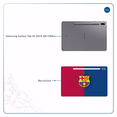 برچسب پوششی ماهوت مدل Barcelona مناسب برای تبلت سامسونگ Galaxy Tab S6 2019 SM-T860