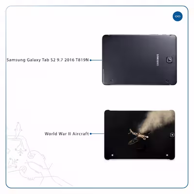 برچسب پوششی ماهوت مدل World War II Aircraft مناسب برای تبلت سامسونگ Galaxy Tab S2 9.7 2016 T819N