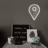 چراغ دیواری نئون دیزاین طرح Location_WHT