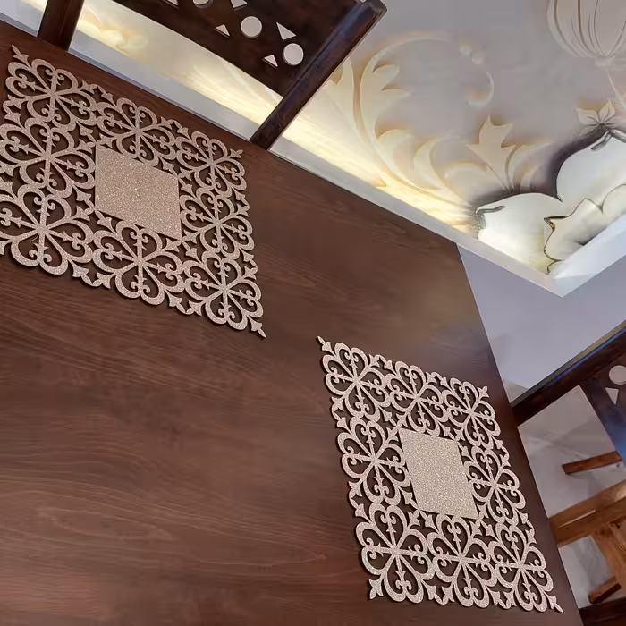 ست رومیزی 3 تکه مدل نیلوفر کد 8034