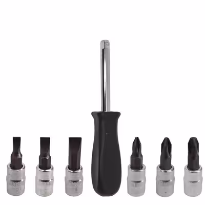 مجموعه 7 عددی پیچ گوشتی بکسی و سری پیچگوشتی  مدل DR-3001 سایز 1.4 میلی متر