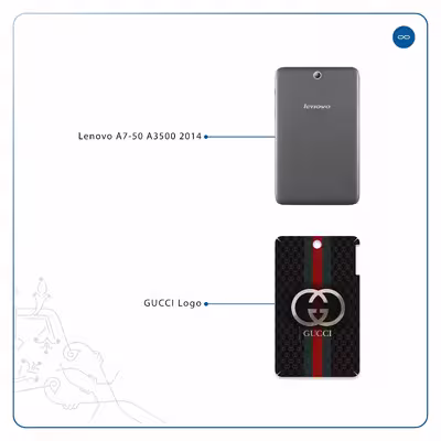 برچسب پوششی ماهوت مدل GUCCI-Logo مناسب برای تبلت لنوو A7-50 A3500 2014