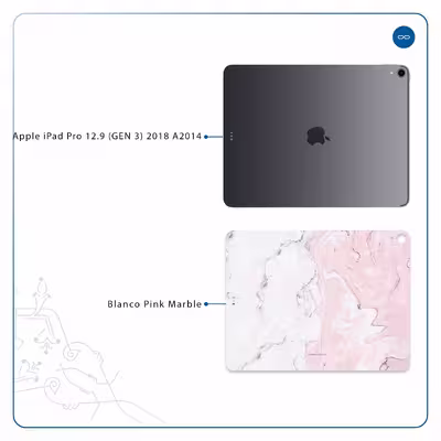 برچسب پوششی ماهوت مدل Blanco-Pink-Marble مناسب برای تبلت اپل iPad Pro 12.9 (GEN 3) 2018 A2014