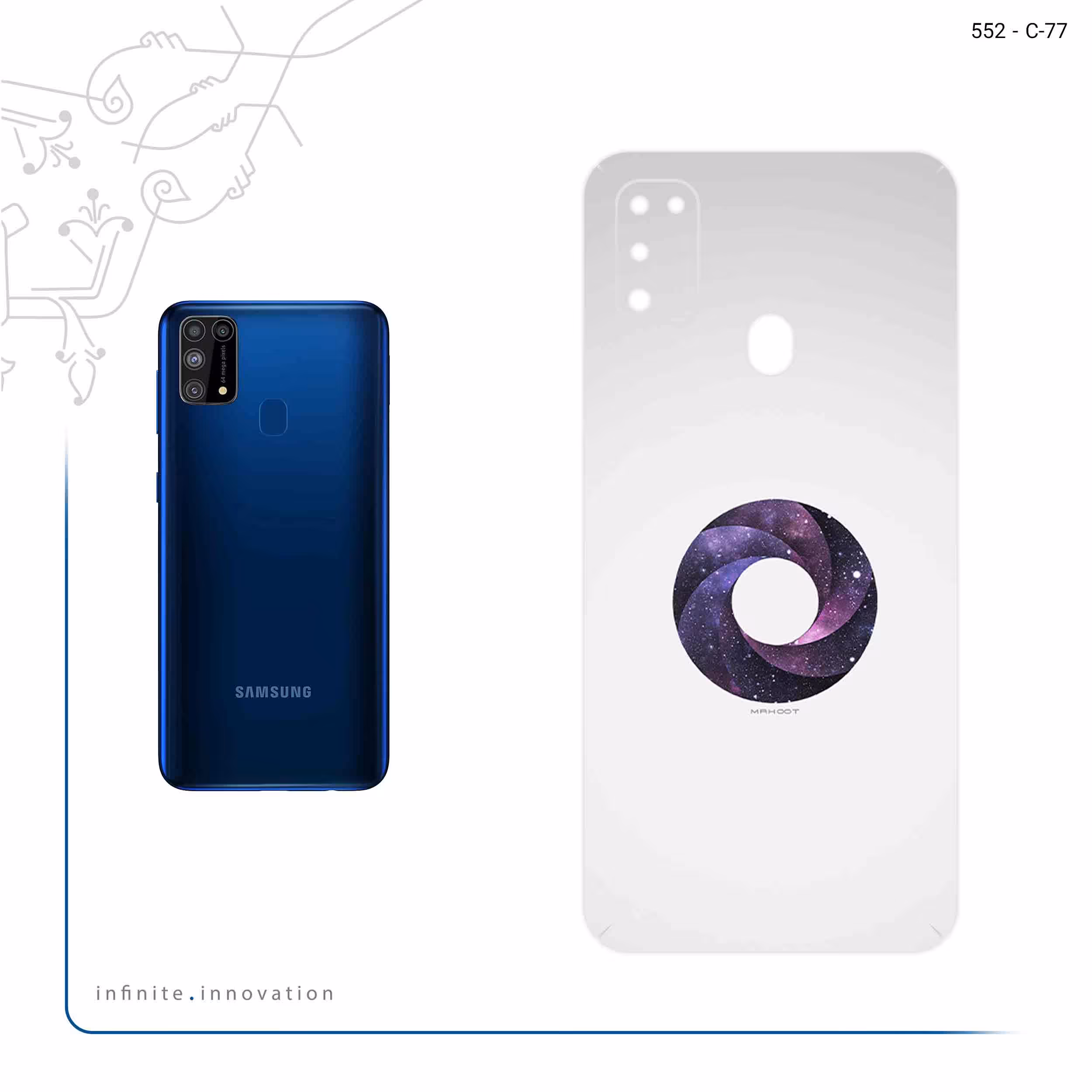 برچسب پوششی ماهوت مدل Minimal Universe Lens مناسب برای گوشی موبایل سامسونگ Galaxy M30s