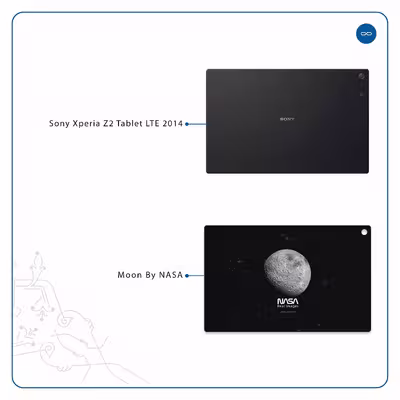 برچسب پوششی ماهوت مدل Moon-By-NASA مناسب برای تبلت سونی Xperia Z2 Tablet LTE 2014