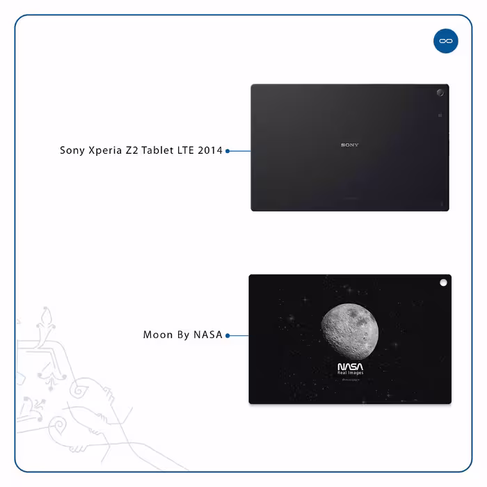 برچسب پوششی ماهوت مدل Moon-By-NASA مناسب برای تبلت سونی Xperia Z2 Tablet LTE 2014