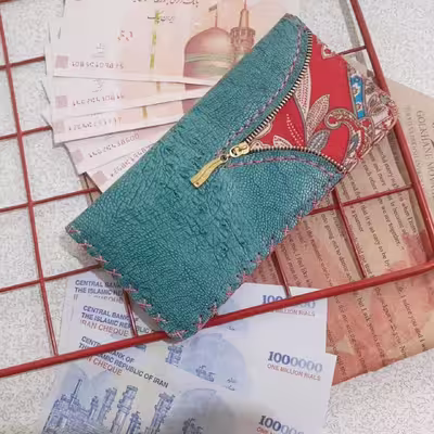 کیف پول مدل دستدوز لاکچری کد ziPPer_00