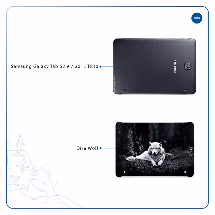 برچسب پوششی ماهوت مدل Dire Wolf مناسب برای تبلت سامسونگ Galaxy Tab S2 9.7 2015 T810
