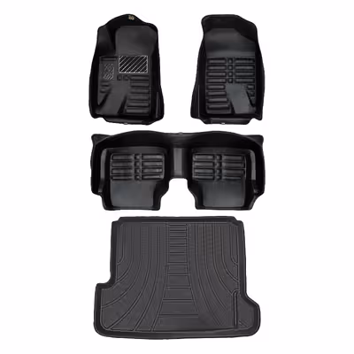   کفپوش پنج بعدی خودرو پانیذ مدل EVA مناسب برای پژو پارس به همراه کفپوش صندوق