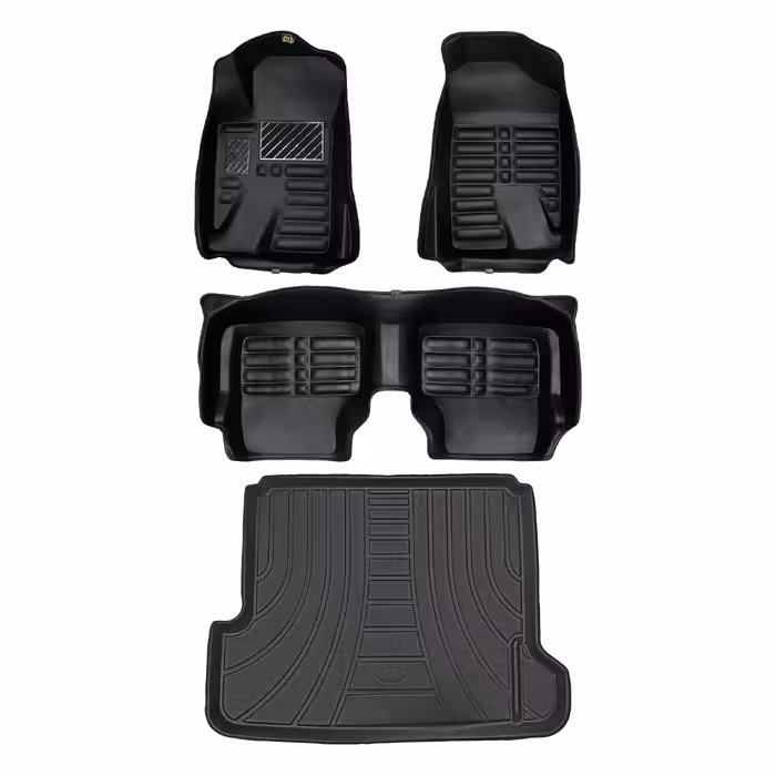   کفپوش پنج بعدی خودرو پانیذ مدل EVA مناسب برای پژو پارس به همراه کفپوش صندوق