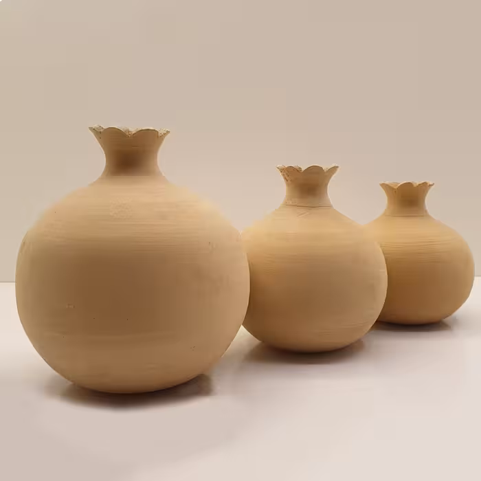 انار سفالی خام کد 11 مجموعه سه عددی