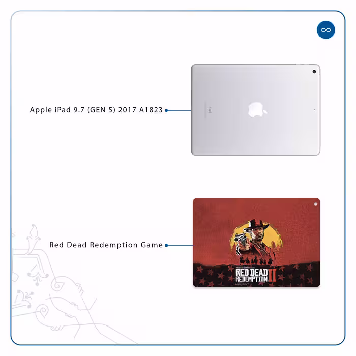 برچسب پوششی ماهوت مدل Red-Dead-Redemption-Game مناسب برای تبلت اپل iPad 9.7 (GEN 5) 2017 A1823