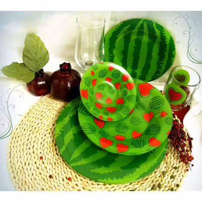 سرویس غذاخوری 5 پارچه آذین اوپال طرح یلدا