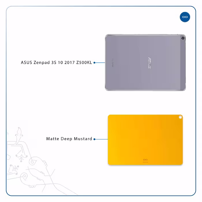 برچسب پوششی ماهوت مدل Matte-Deep-Mustard مناسب برای تبلت ایسوس Zenpad 3S 10 2017 Z500KL