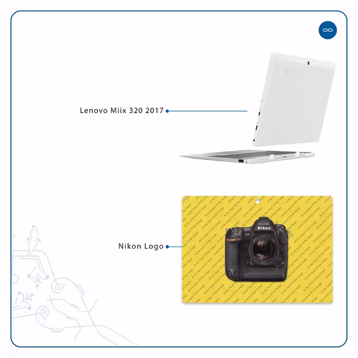 برچسب پوششی ماهوت مدل Nikon-Logo مناسب برای تبلت لنوو Miix 320 2017