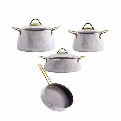 سرویس پخت و پز 7 پارچه بریونی مدل ماربل کد 00