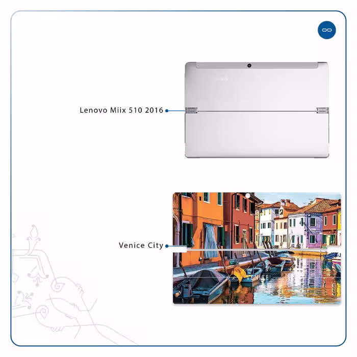 برچسب پوششی ماهوت مدل Venice City مناسب برای تبلت لنوو Miix 510 2016