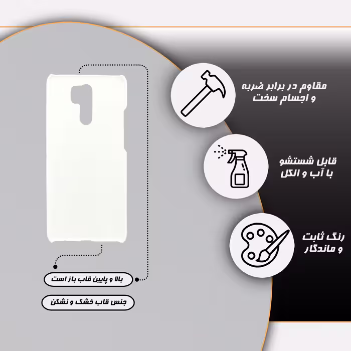 کاور گارد قاب مدل ساده مناسب برای گوشی موبایل شیائومی redmi 9 / 9 prime