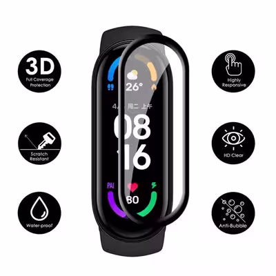 محافظ صفحه نمایش لاین مدل RT007 مناسب برای ساعت هوشمند شیایومی Mi Band 5 بسته سه عددی